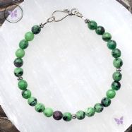 Anyolite - Ruby Zoisite - Bracelet with Hook Clasp